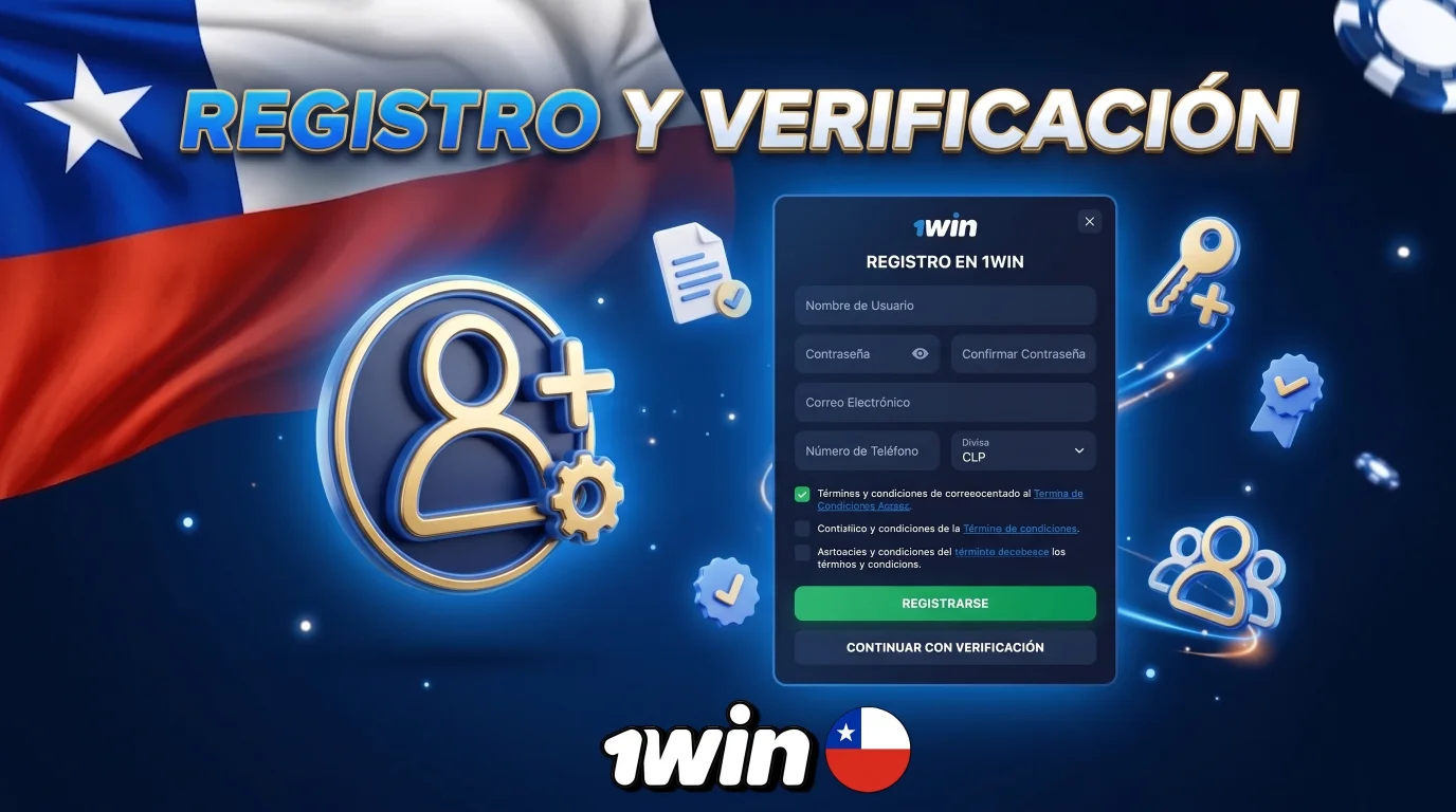 Registro de nuevos jugadores en 1Win en Chile